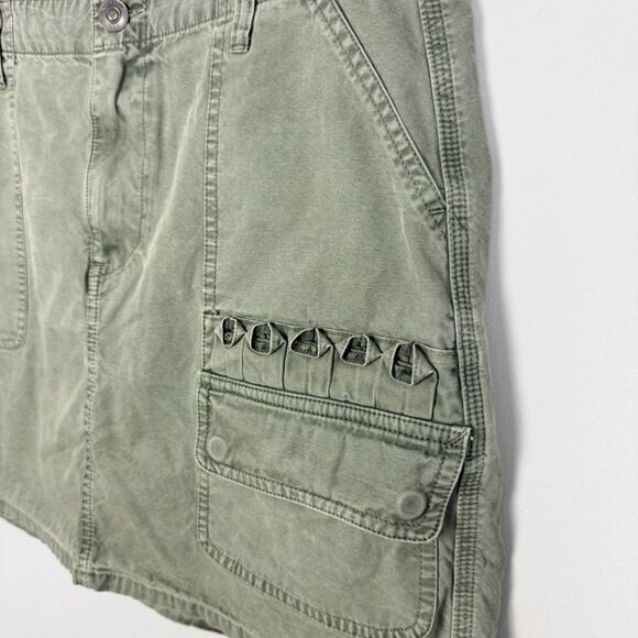 HUDSON JEANS | Olive Green Hunter Cargo Mini Skirt Women’s Size 31 (12) - Picture 4 of 10